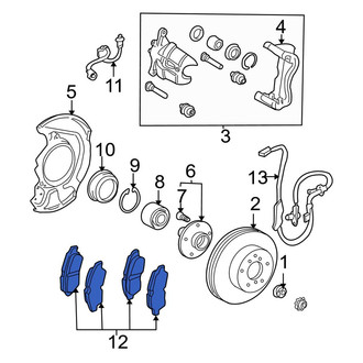 Toyota OE - Front Disc Brake Pad Set