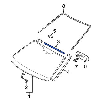 Toyota OE - Upper Windshield Frame Weatherstrip Seal