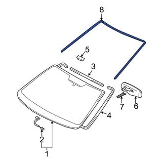 Toyota OE - Front Windshield Molding