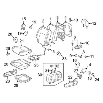 Toyota OE - Seats & Tracks - Front Seat Components (Passenger Seat, With Fold Flat, W/O Side Air Bag)