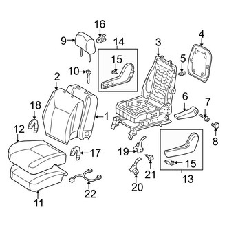 Toyota OE - Seats & Tracks - Front Seat Components (Passenger Seat, W/O Fold Flat, W/O Side Air Bag)