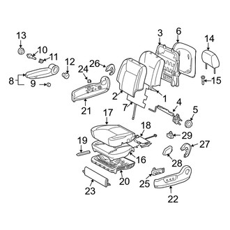 Toyota OE - Seats & Tracks - Front Seat Components (Driver Seat, W/O Side Air Bag)