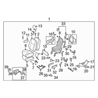 Toyota OE - Seats & Tracks - Front Seat Components (Driver Seat, With Power Seat, With Side Air Bag)