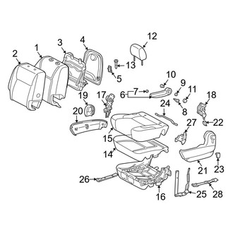 Toyota OE - Seats & Tracks - Rear Seat Components (7 Passenger, 2nd Row, Left Side Seat)