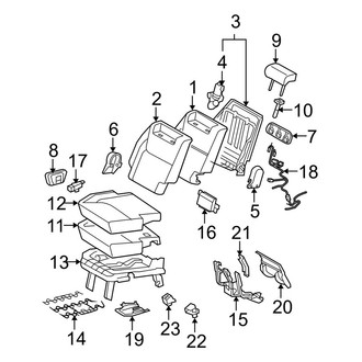 Toyota OE - Seats & Tracks - Rear Seat Components (3rd Row, Right Side Seat, With Power Seat)