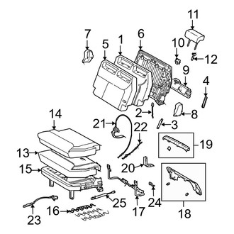Toyota OE - Seats & Tracks - Rear Seat Components (3rd Row, Left Side Seat, W/O Power Seat)