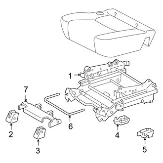 Toyota OE - Seats & Tracks - Tracks & Components (2nd Row, Right Side Seat)