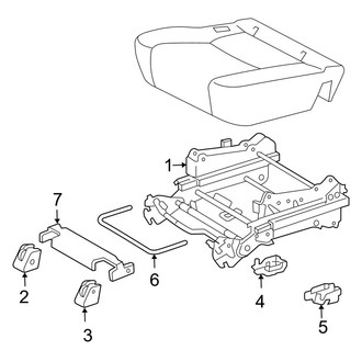 Toyota OE - Seats & Tracks - Tracks & Components (8 Passenger, 2nd Row, Center Seat)