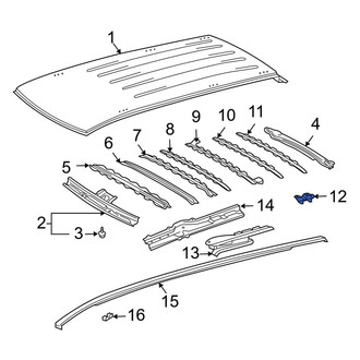 Toyota OE - Rear Left Roof Side Rail Bracket