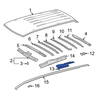 Toyota OE - Left Outer Roof Side Rail