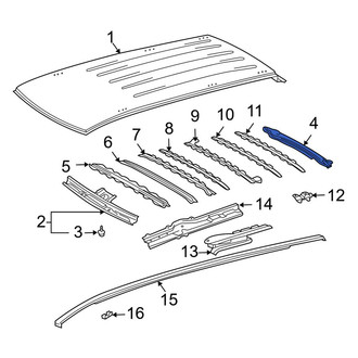 Toyota OE - Rear Roof Header Panel