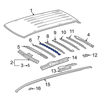 Toyota OE - Center Front Roof Bow