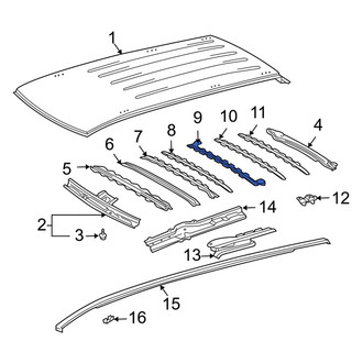 Toyota OE - Center Rear Roof Bow