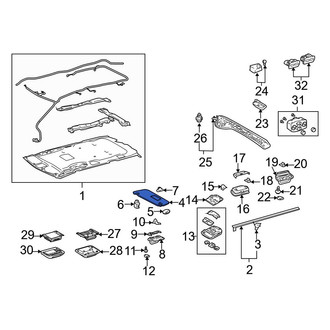 Toyota OE - Left Sun Visor