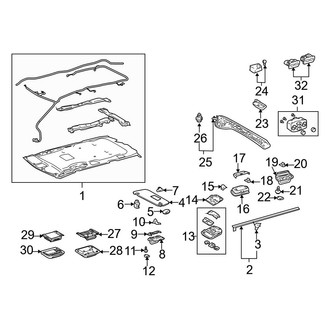 Toyota OE - Roof - Interior Trim (W/O Sunroof)