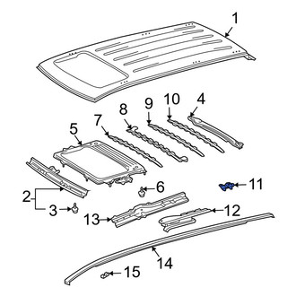 Toyota OE - Rear Left Roof Side Rail Bracket
