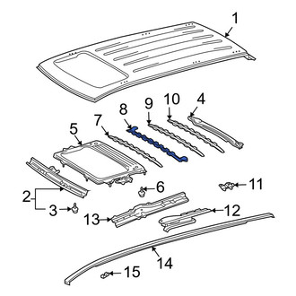 Toyota OE - Center Front Roof Bow