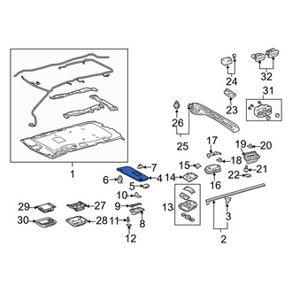 Toyota OE - Left Sun Visor