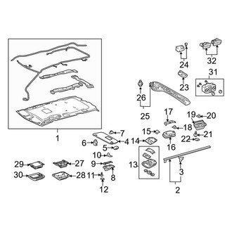 Toyota OE - Roof - Interior Trim (With Sunroof)
