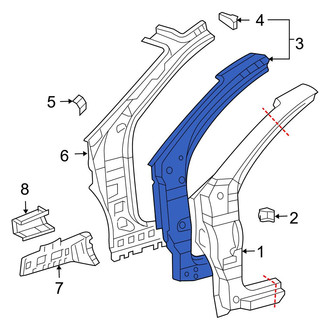Toyota OE - Left Body A-Pillar Reinforcement