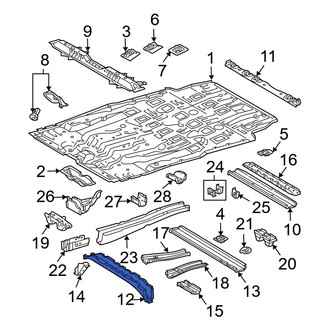 Toyota OE - Center Front Floor Pan Crossmember