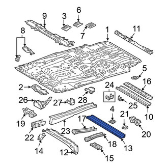Toyota OE - Center Rear Floor Pan Crossmember