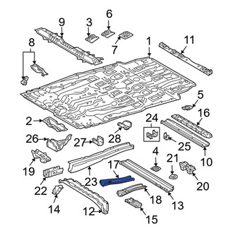 Toyota OE - Center Right Floor Pan Reinforcement