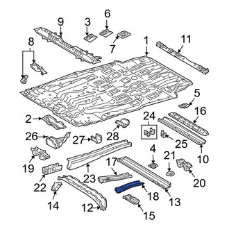 Toyota OE - Center Left Floor Pan Reinforcement
