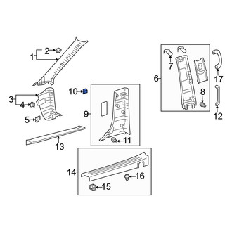 Toyota OE - Left Lower Body B-Pillar Trim Panel Cap
