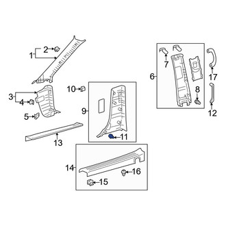 Toyota OE - Lower Quarter Panel Trim Panel Clip