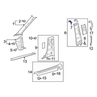 Toyota OE - Left Lower Body B-Pillar Trim Panel Cap