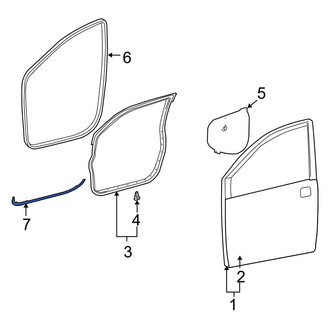 Toyota OE - Front Right Door Water Deflector