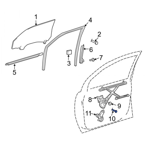 Toyota OE 9008410053 Front Window Regulator Bolt