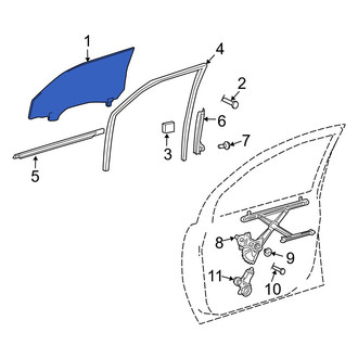 Toyota OE - Front Left Door Glass