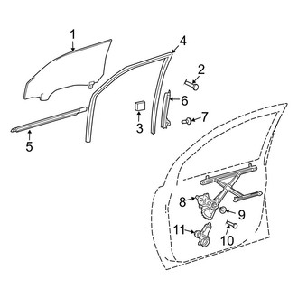 Toyota OE - Front Door - Glass & Hardware