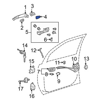 Toyota OE - Front Exterior Door Handle Cover Gasket