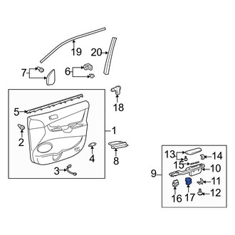 Toyota OE - Right Door Window Switch