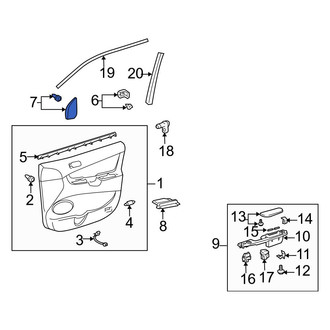 Toyota OE - Front Left Door Window Molding