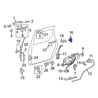 Toyota OE - Rear Sliding Door Striker
