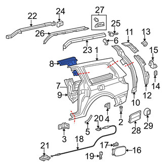 Toyota OE - Left Body C-Pillar