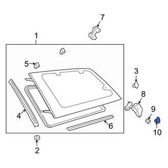 Toyota OE - Quarter Panel Glass Latch Clip