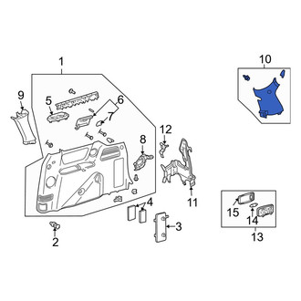Toyota OE - Left Body D-Pillar Trim Panel