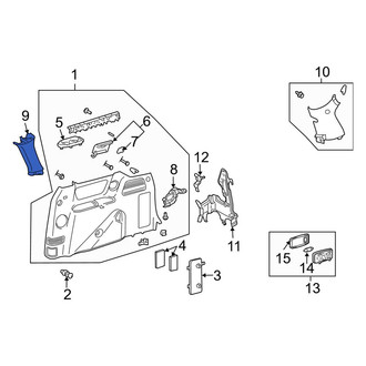 Toyota OE - Left Body C-Pillar Trim Panel