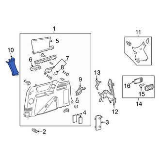 Toyota OE - Left Body C-Pillar Trim Panel