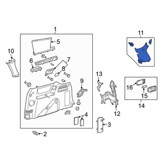 Toyota OE - Left Body D-Pillar Trim Panel