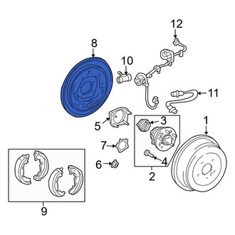 Toyota OE - Rear Right Brake Backing Plate