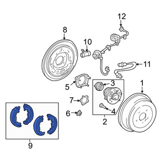 Toyota OE - Rear Drum Brake Shoe