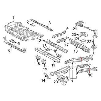 Toyota OE - Rear Body & Floor - Floor & Rails