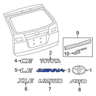 Toyota OE - Rear Hatch Emblem