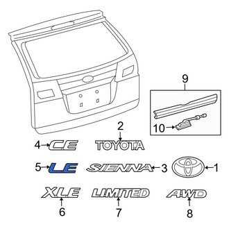 Toyota OE - Rear Hatch Emblem